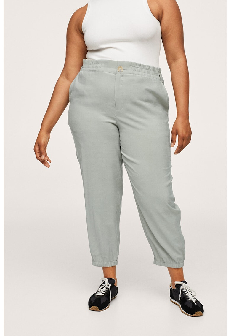 Mango Панталон Flew12 с висока еластична талия - Pepit.bg
