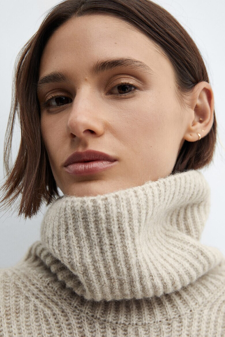 Mango Плетена рокля Robert с рипс - Pepit.bg