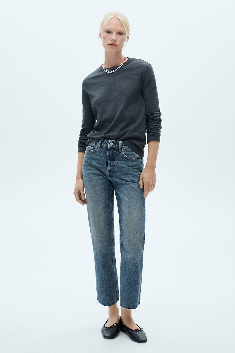 Mango Прави дънки Blanca с назавършен край - Pepit.bg