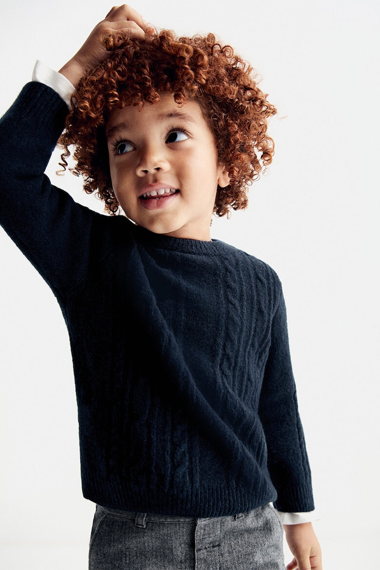 Mango Пуловер Martin с плетка осморка - Pepit.bg