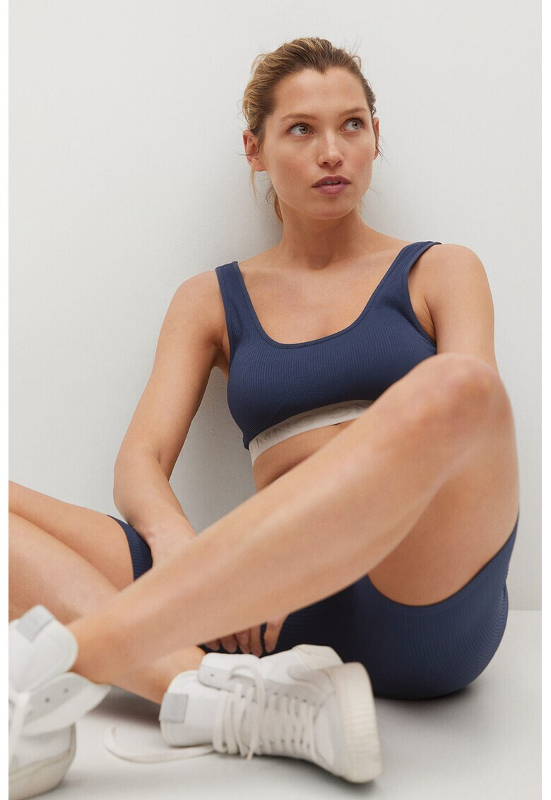 Mango Рипсен спортен сутиен Activewear - Pepit.bg