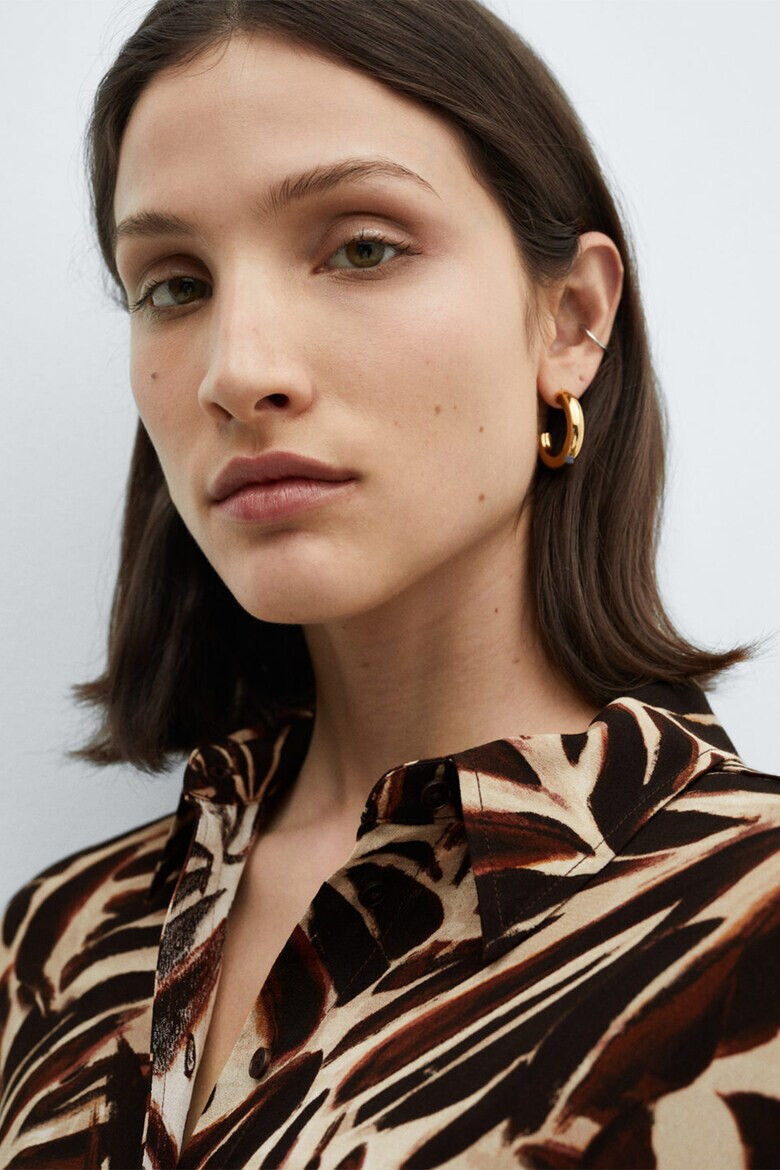 Mango Риза Claudie с фигурален принт - Pepit.bg