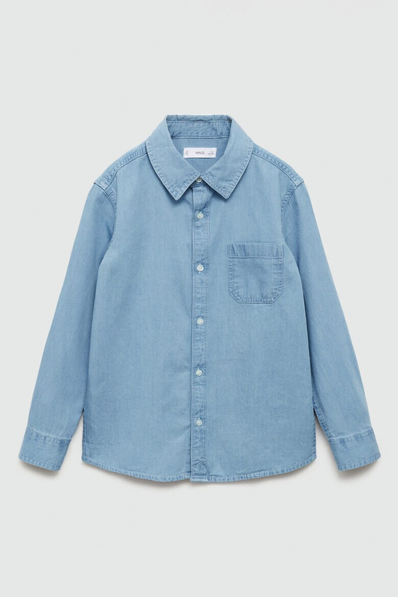 Mango Риза Joan Chambray с пришит джоб на гърдите - Pepit.bg