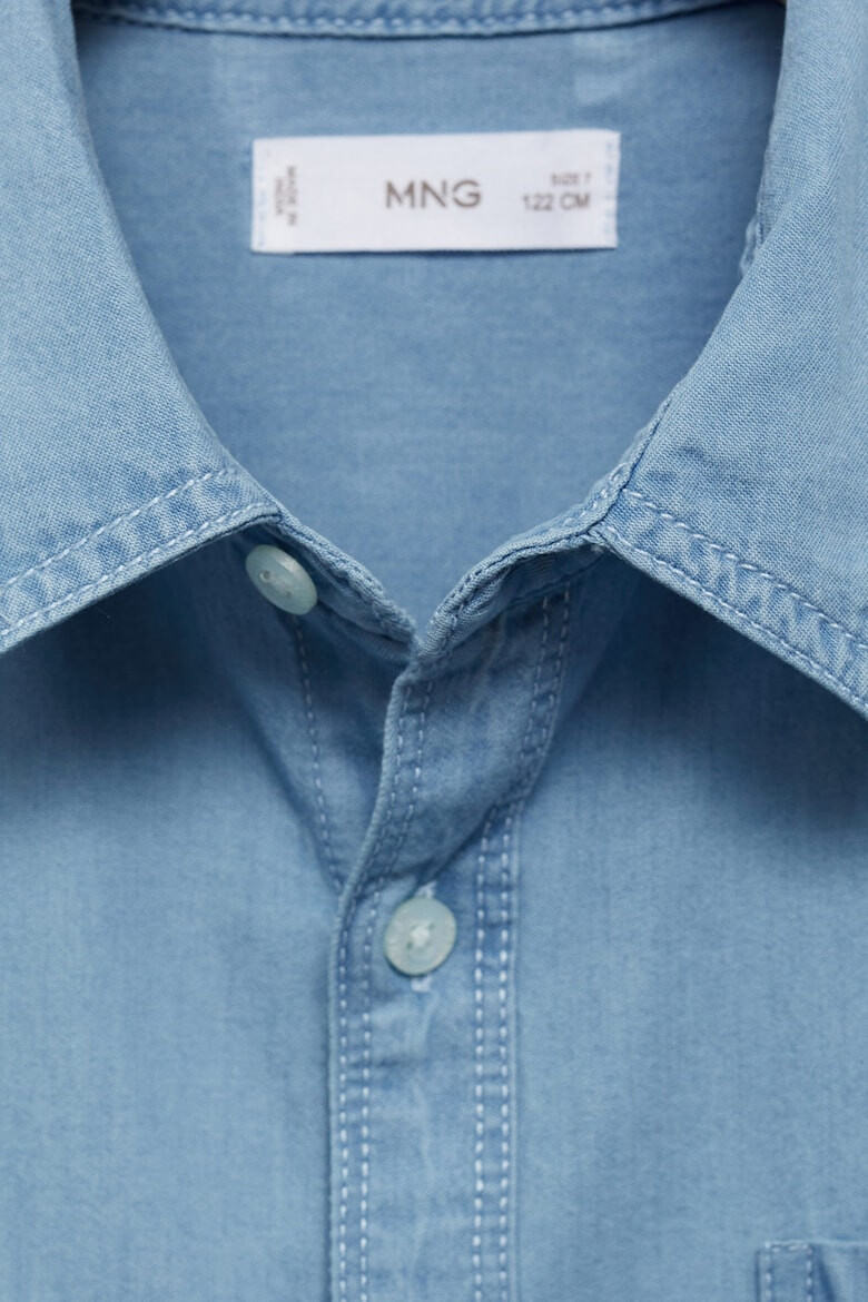Mango Риза Joan Chambray с пришит джоб на гърдите - Pepit.bg