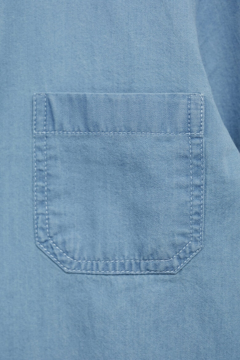Mango Риза Joan Chambray с пришит джоб на гърдите - Pepit.bg