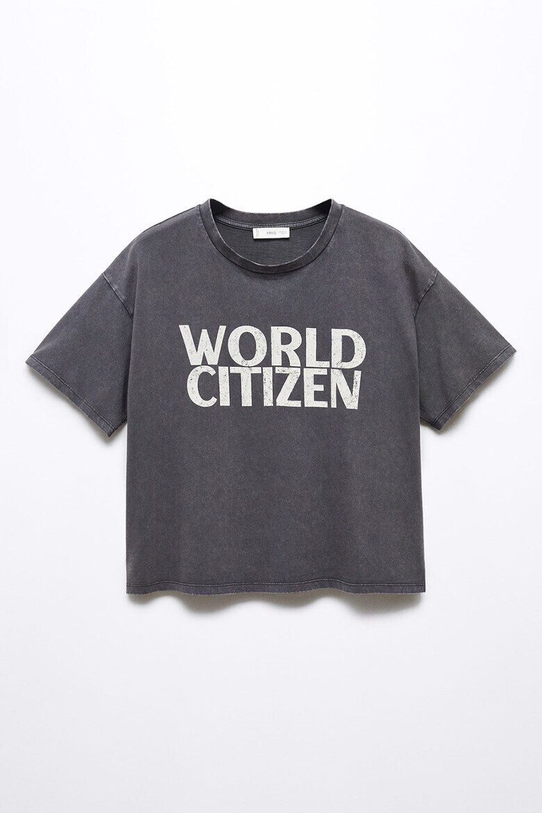 Mango Тениска Citizen с надпис - Pepit.bg
