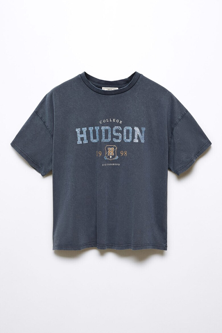 Mango Тениска Hudson с надпис - Pepit.bg