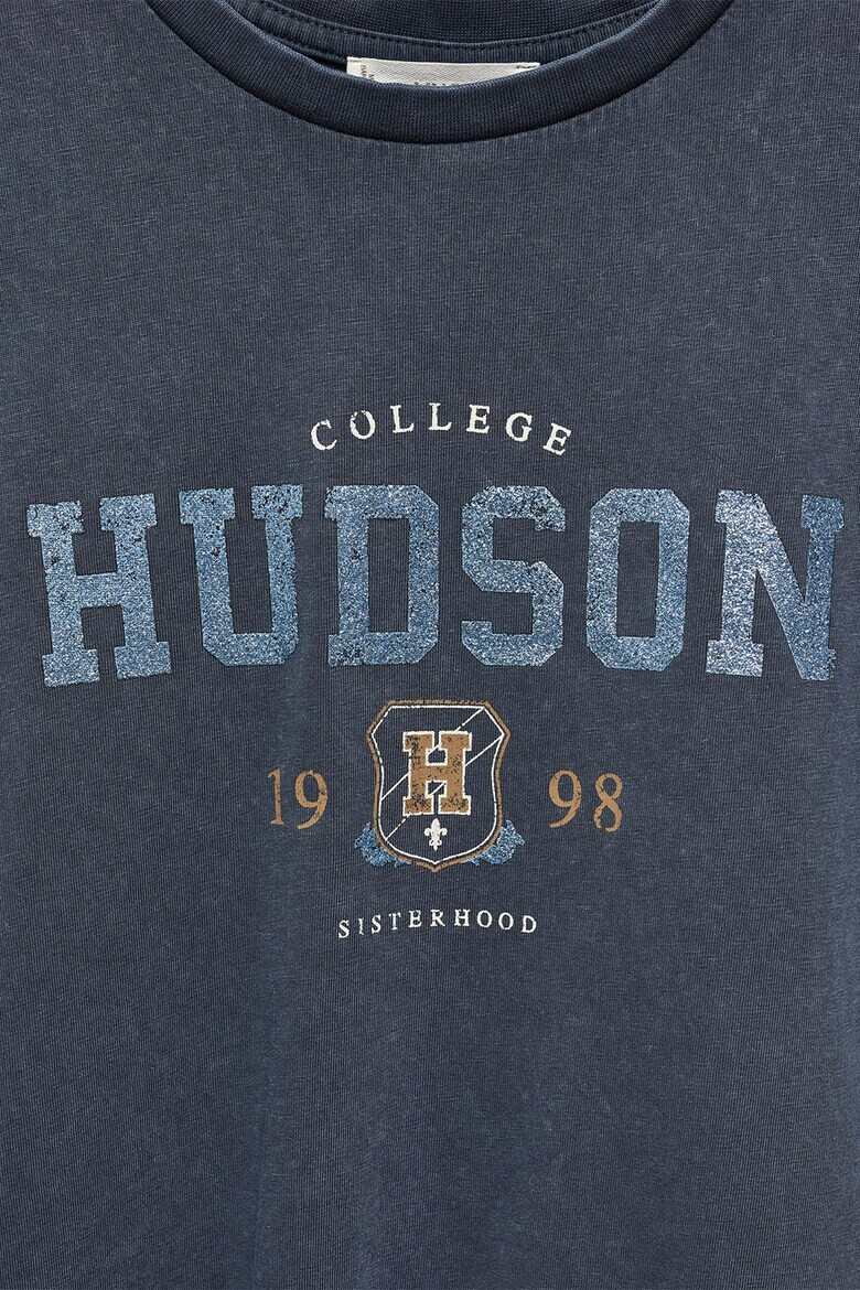 Mango Тениска Hudson с надпис - Pepit.bg