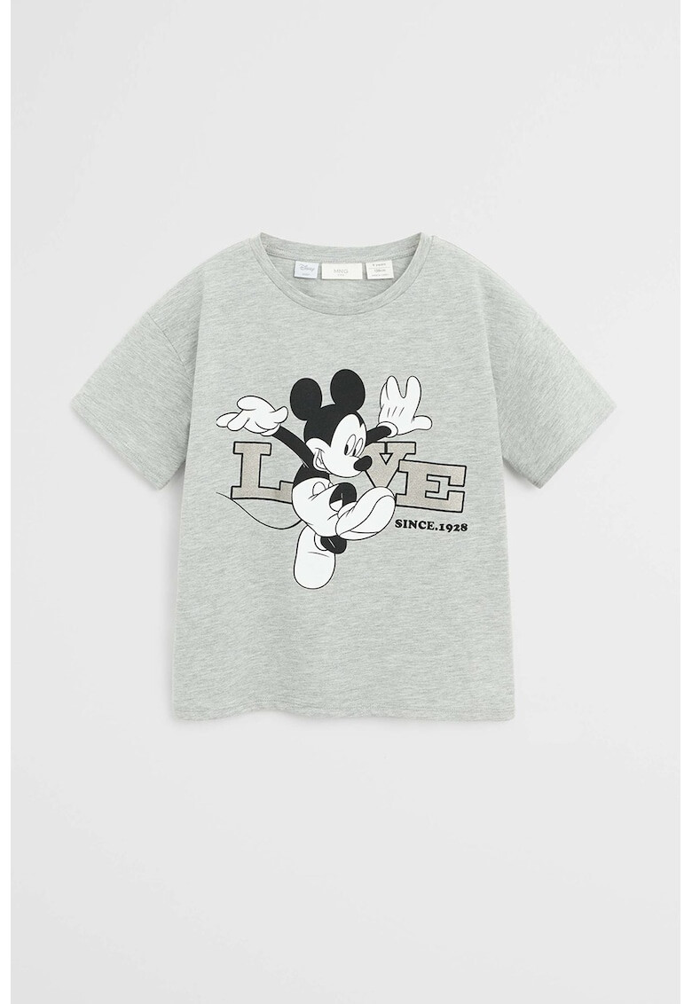 Mango Тениска Love с памук и щампа Mickey Mouse - Pepit.bg