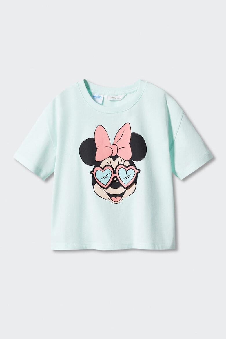 Mango Тениска с шарка на Minnie-Mouse и паднали ръкави - Pepit.bg