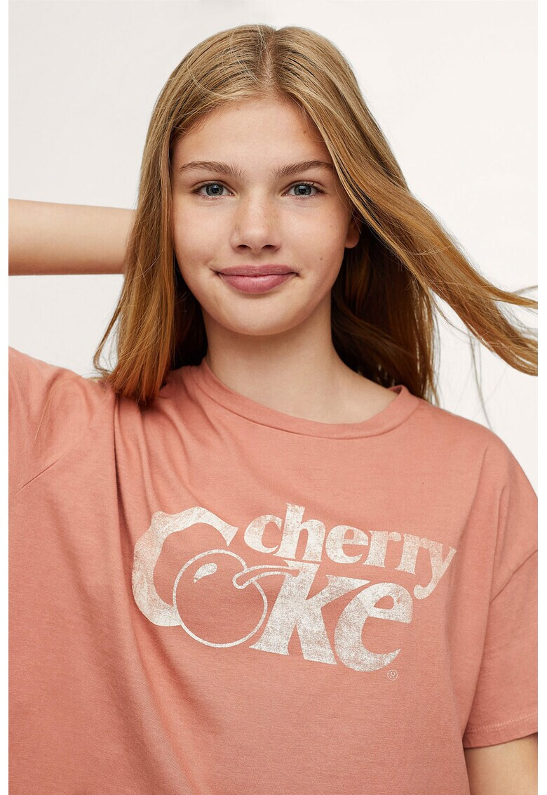 Mango Уголемена тениска Cherry с паднали ръкави - Pepit.bg
