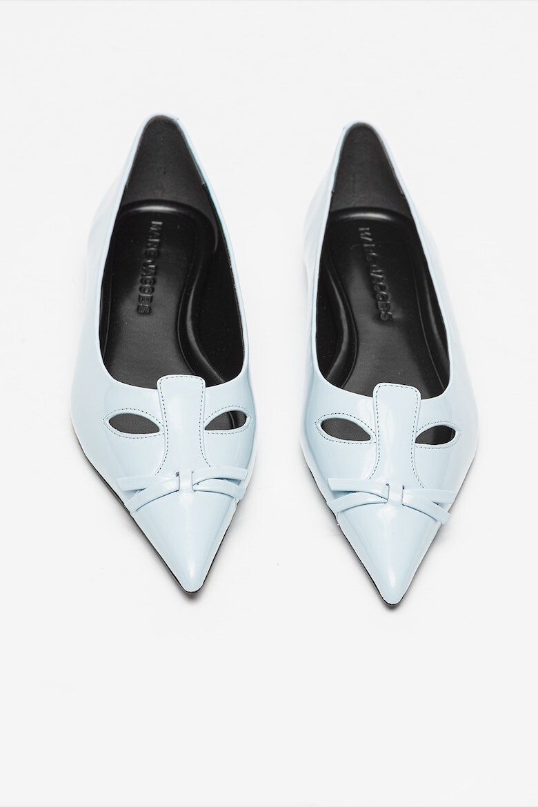 Marc Jacobs Кожени пантофки The Kat с отвори - Ледено синьо - Pepit.bg