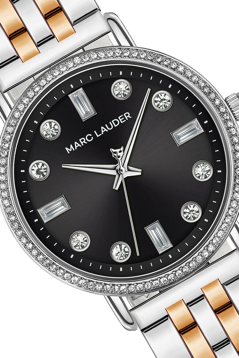 Marc Lauder Двуцветен часовник с кристали - Pepit.bg