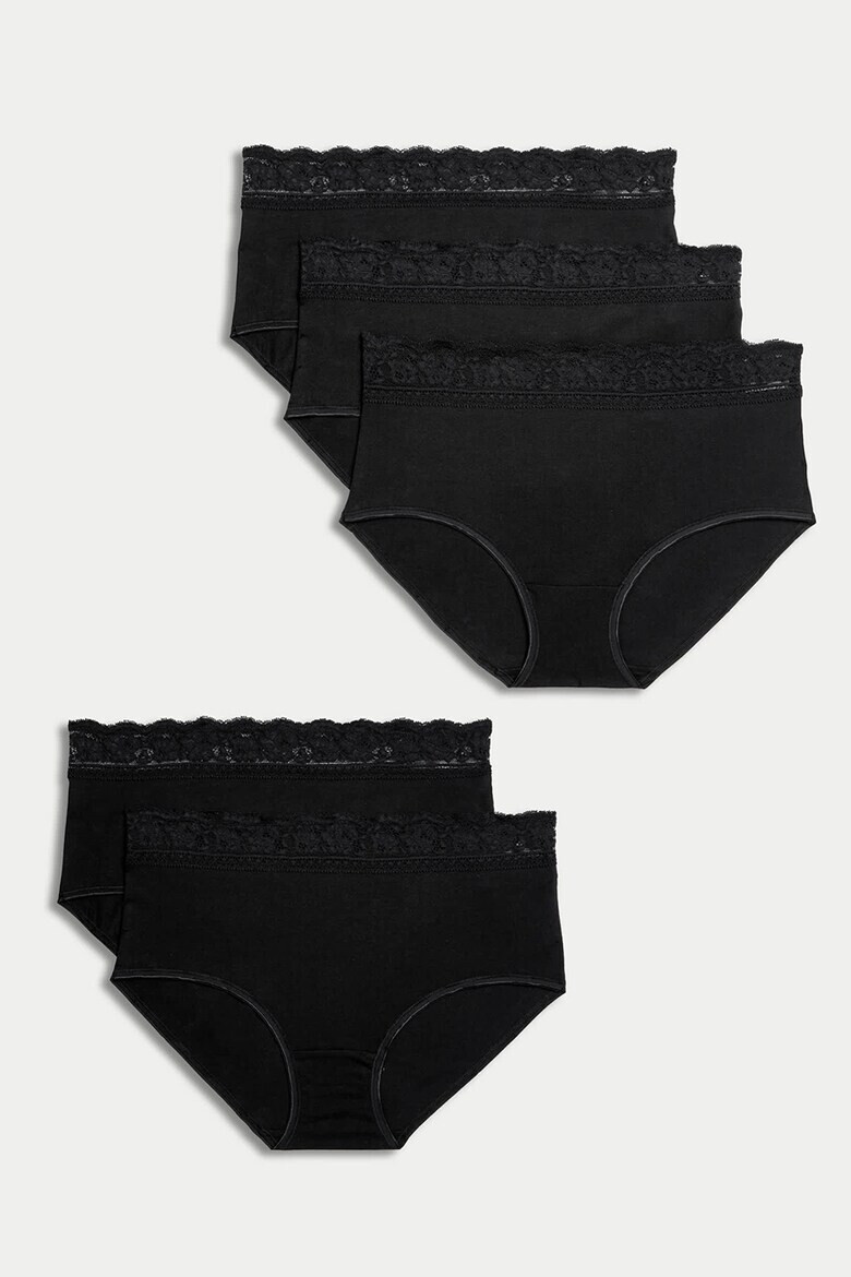 Marks  Spencer Бикини с висока талия - 5 чифта - Pepit.bg