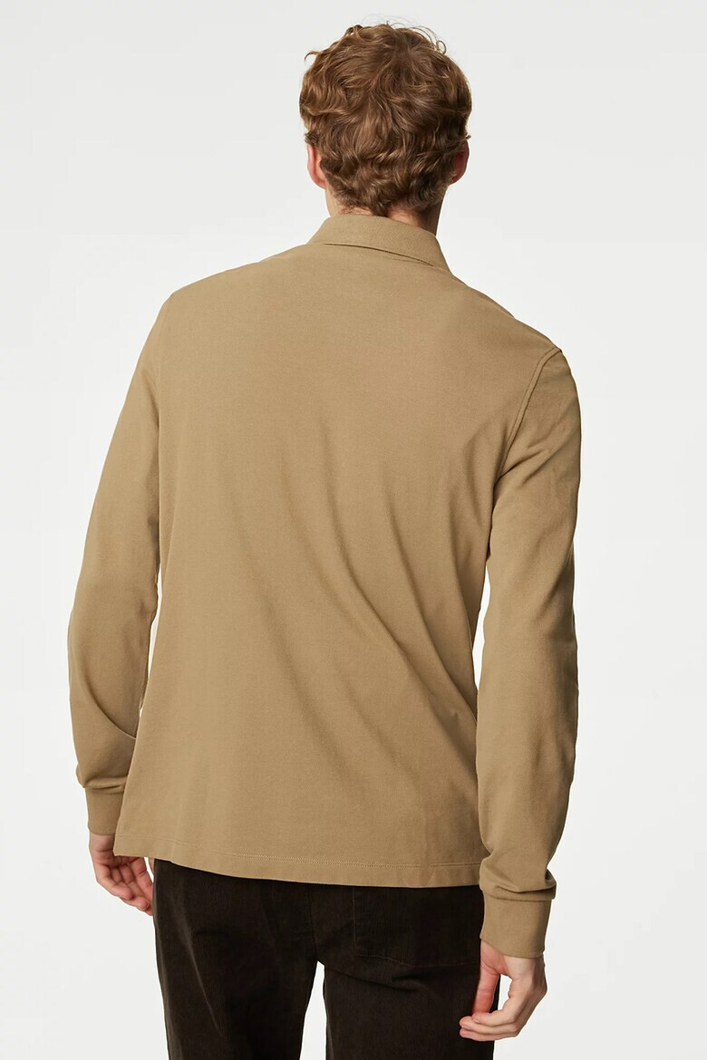 Marks  Spencer Блуза от памучно пике с яка - Pepit.bg