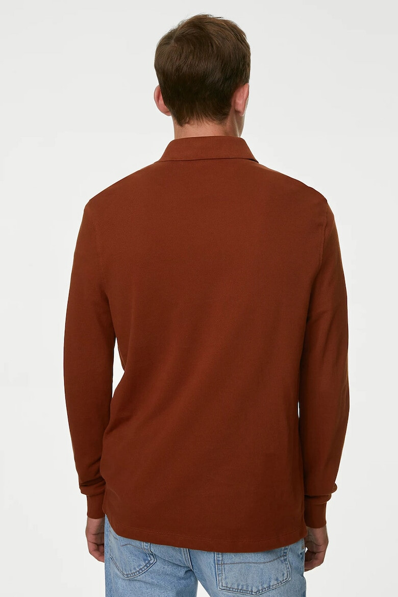 Marks  Spencer Блуза от памучно пике с яка - Pepit.bg