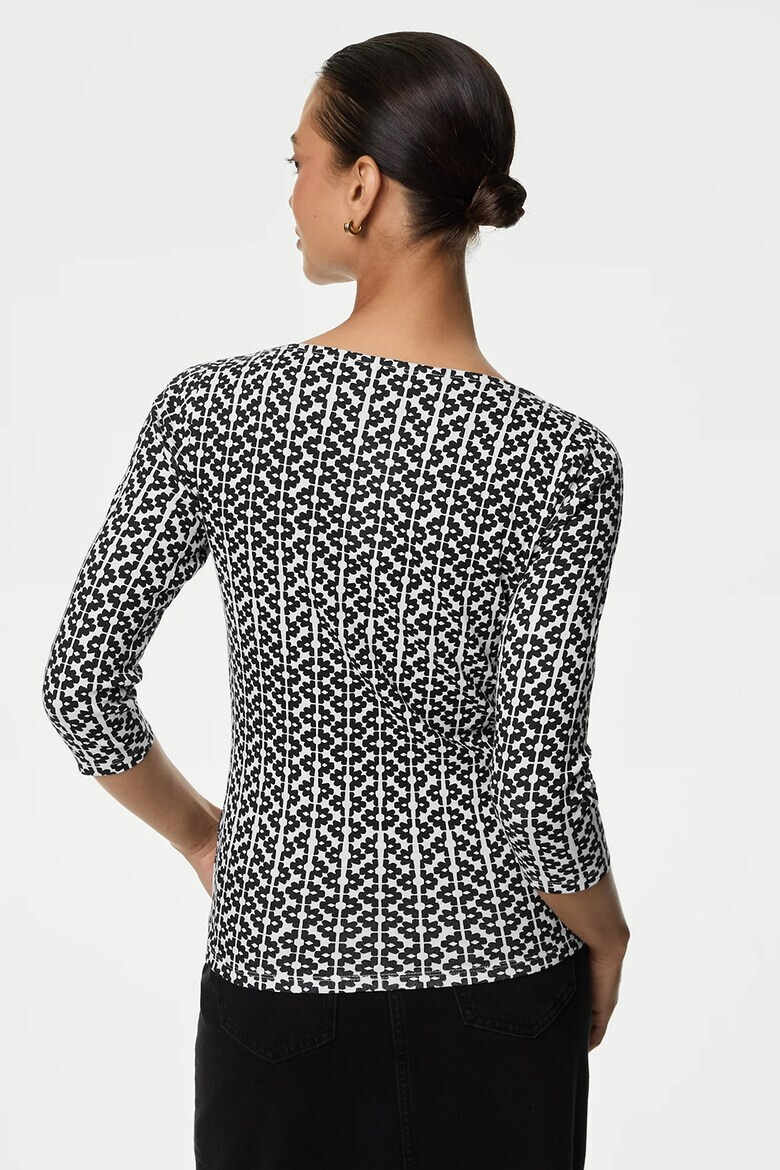 Marks & Spencer Блуза с десен и деколте тип лодка - Pepit.bg