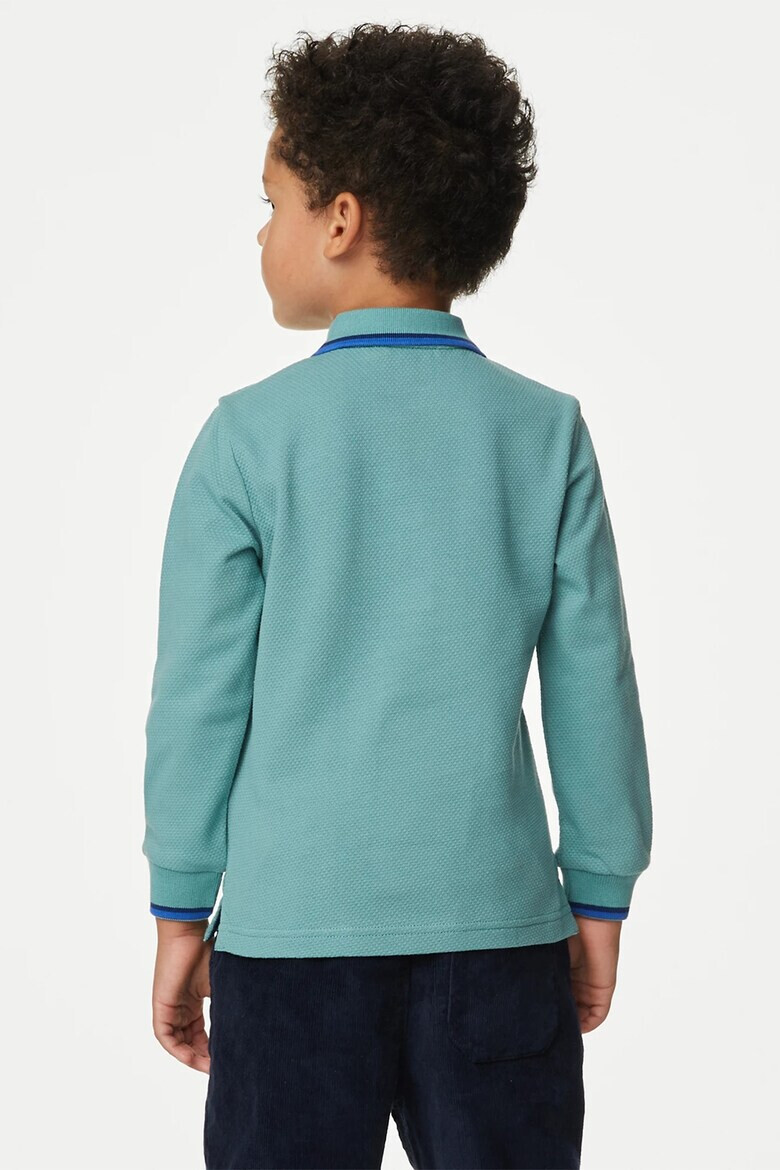 Marks  Spencer Блуза с памук с яка - Pepit.bg