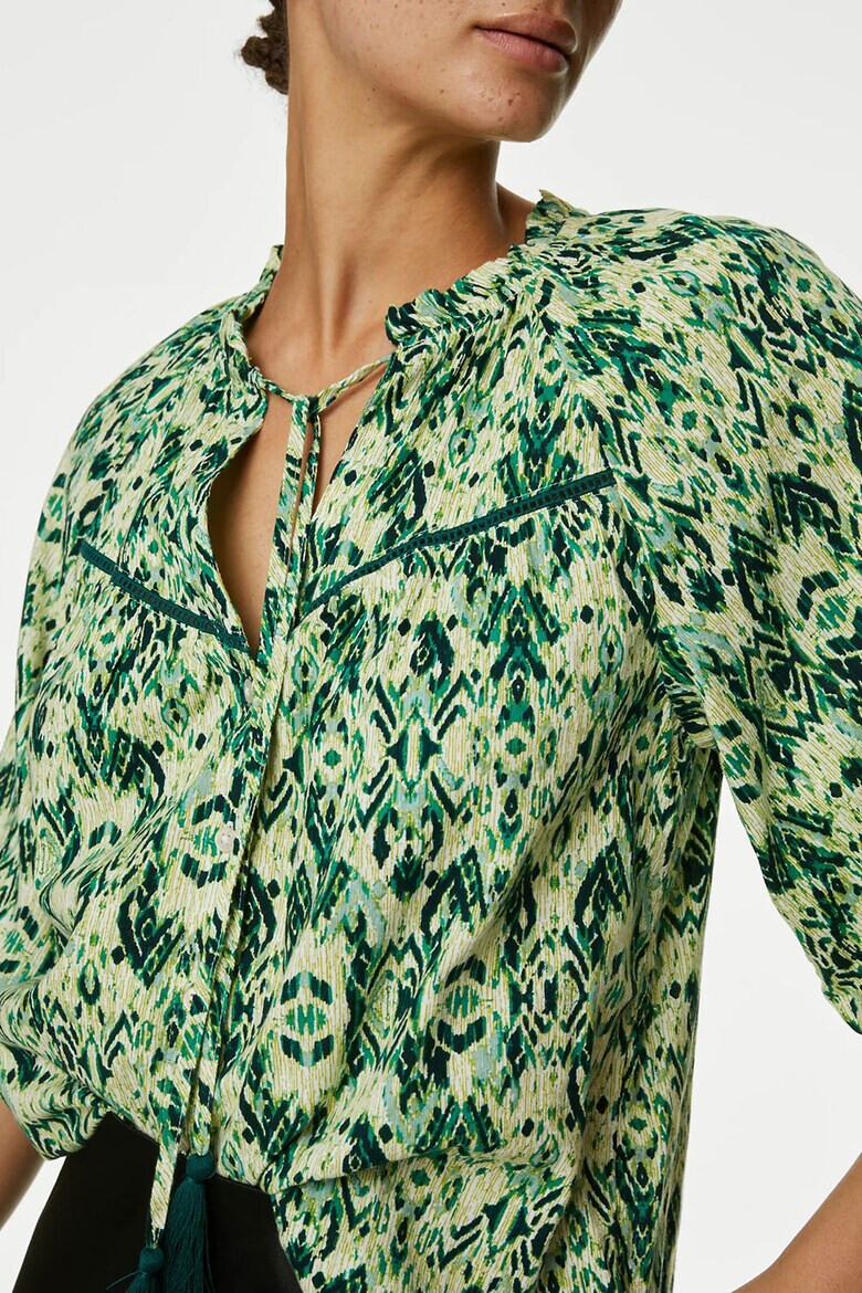 Marks  Spencer Блуза с шарки и шпиц - Pepit.bg