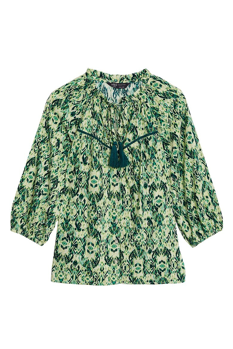 Marks  Spencer Блуза с шарки и шпиц - Pepit.bg