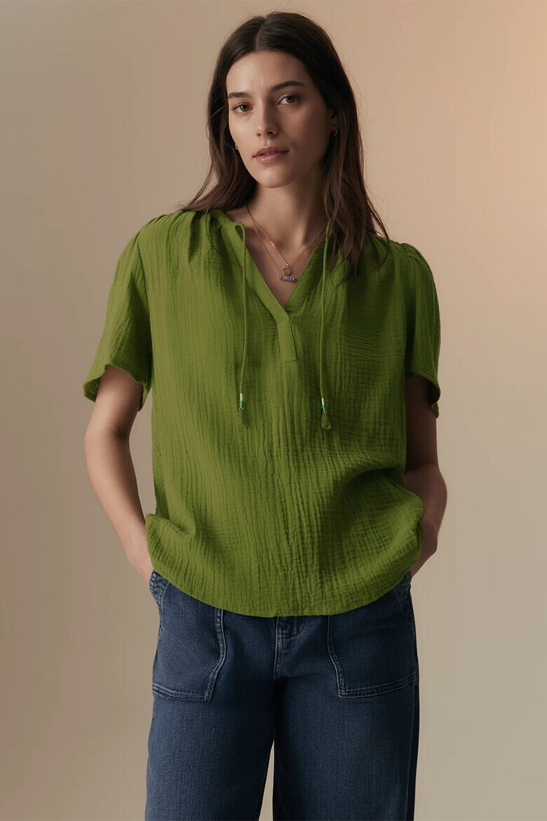 Marks  Spencer Блуза с шпиц и набирания - Pepit.bg