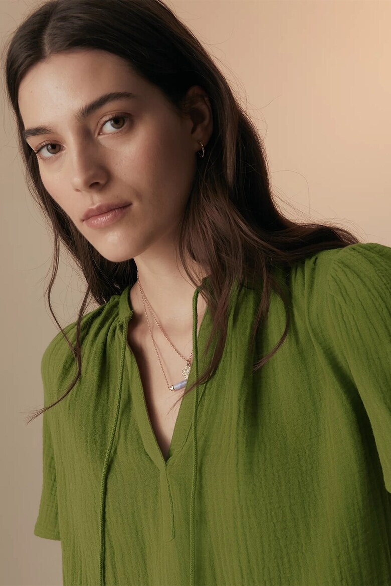 Marks  Spencer Блуза с шпиц и набирания - Pepit.bg