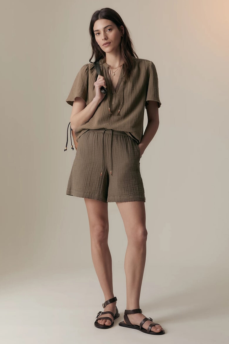Marks  Spencer Блуза с шпиц и набирания - Pepit.bg