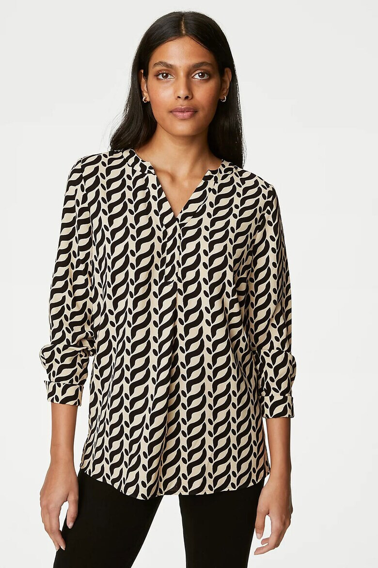Marks  Spencer Блуза с шпиц и шарки - Pepit.bg