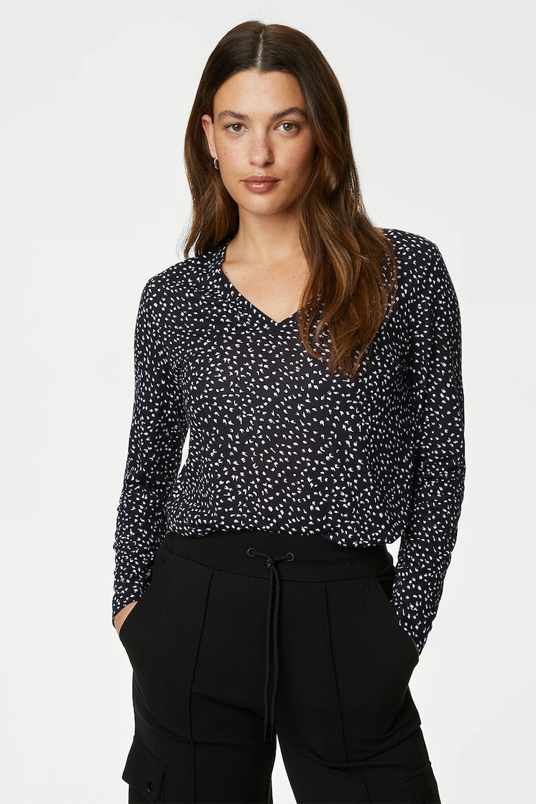 Marks & Spencer Блуза с шпиц и щампа - Pepit.bg