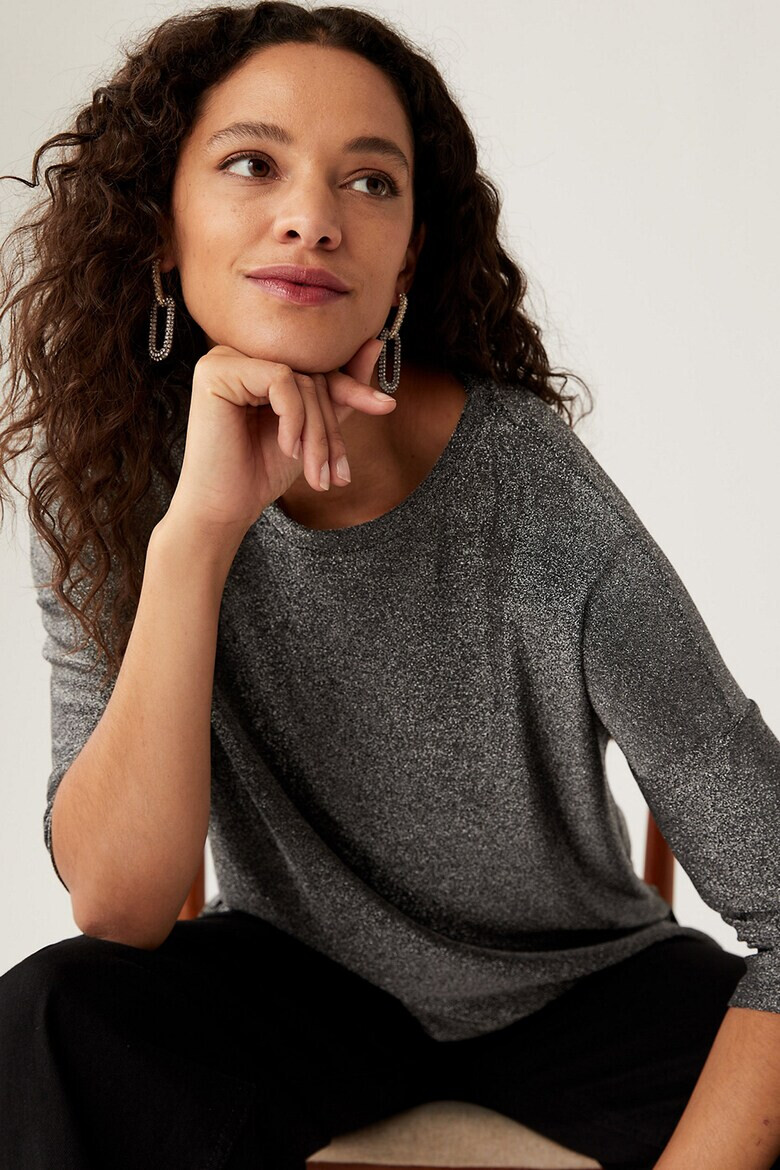 Marks & Spencer Бляскава блуза с 3/4 ръкави - Pepit.bg