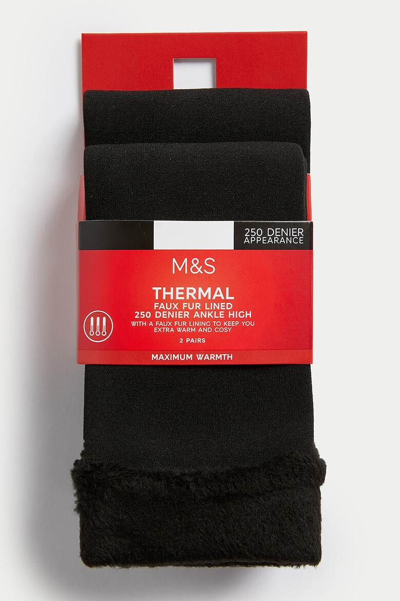 Marks & Spencer Чорапи с подплата от еко пух - 250 дение 2 чифта - Pepit.bg