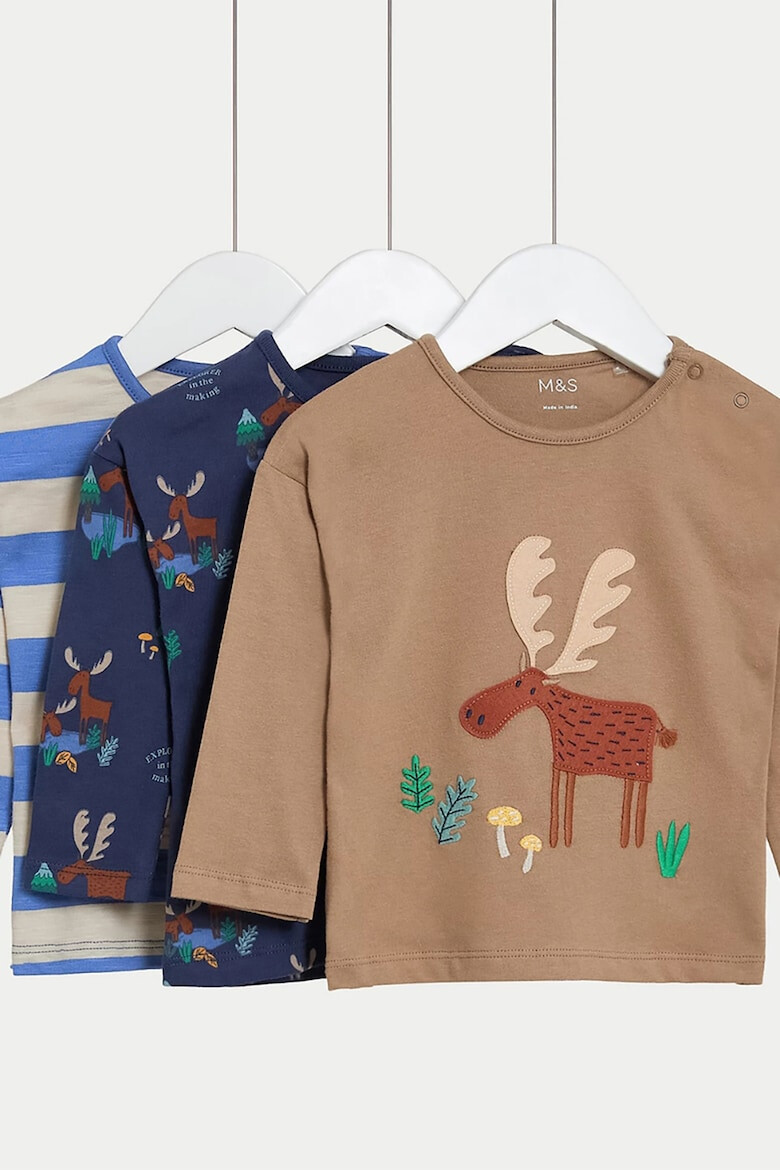 Marks  Spencer Десенирана блуза - 3 броя - Pepit.bg