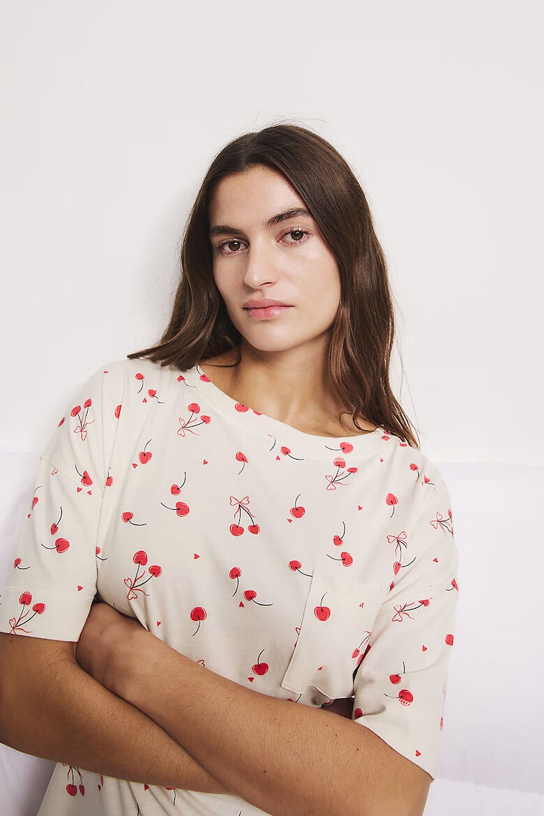 Marks  Spencer Десенирана нощница с модал - Pepit.bg