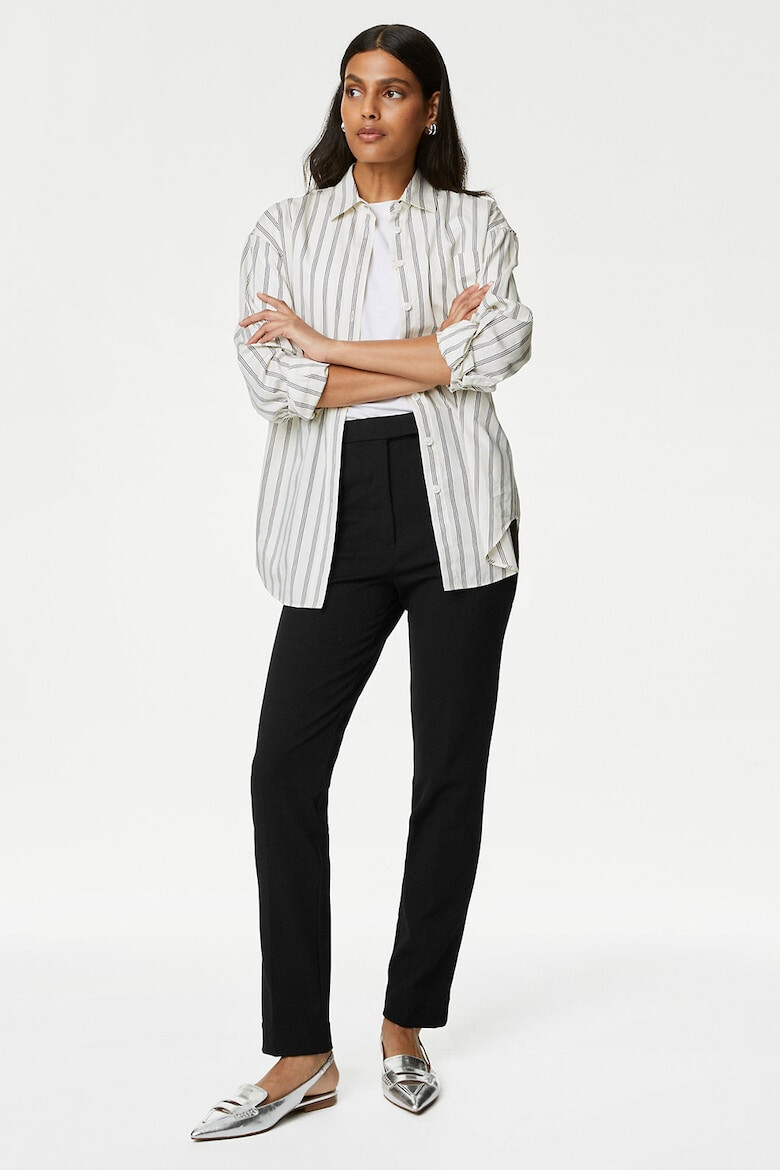 Marks  Spencer Дълъг слим панталон - Черен - Pepit.bg