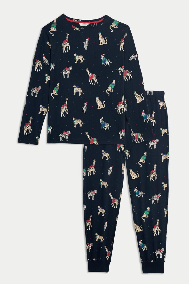 Marks  Spencer Дълга пижама с графика - Pepit.bg