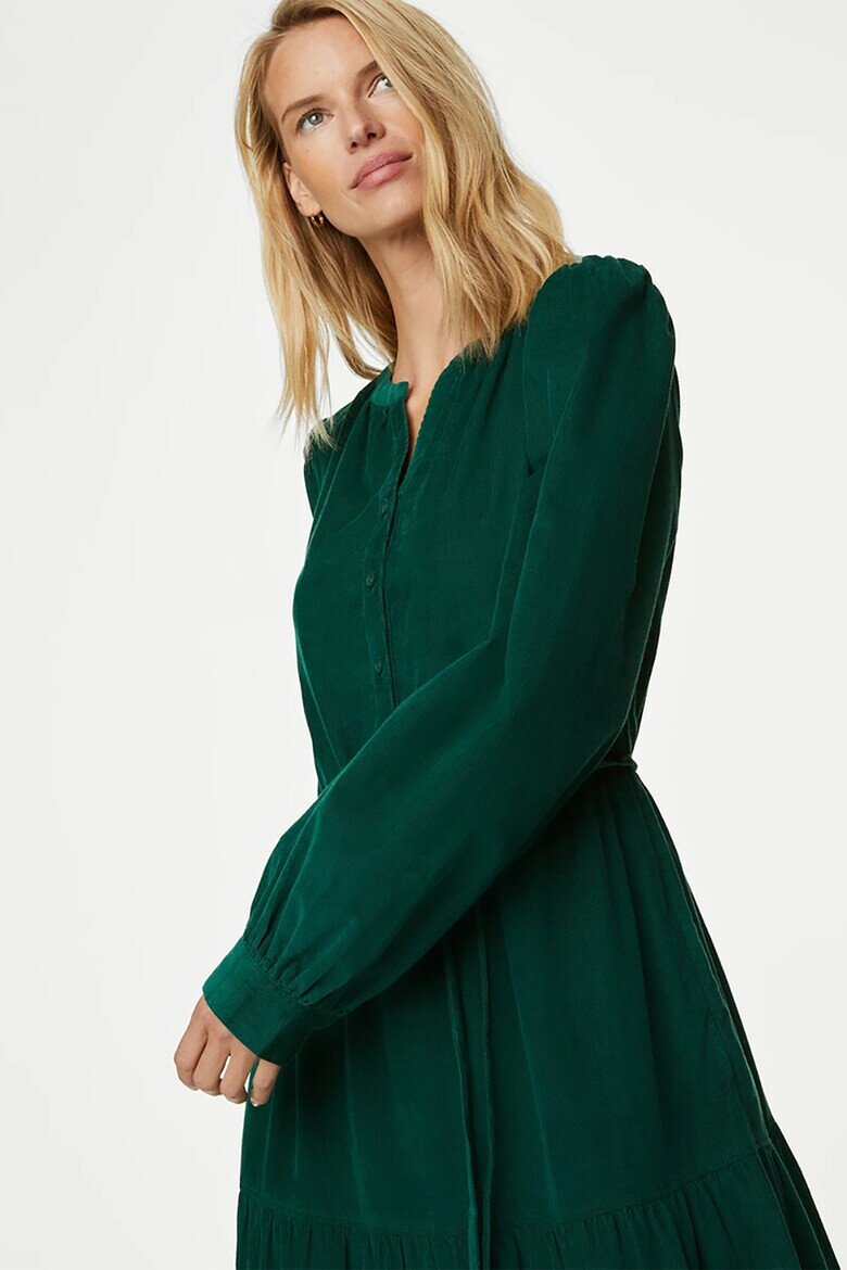 Marks  Spencer Дълга рокля с набирания - Pepit.bg