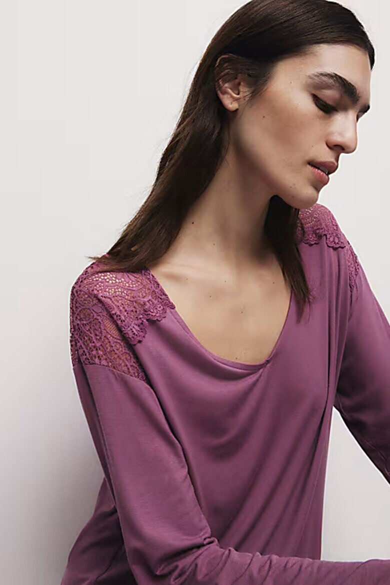 Marks  Spencer Дълга свободна нощница с шпиц - Pepit.bg