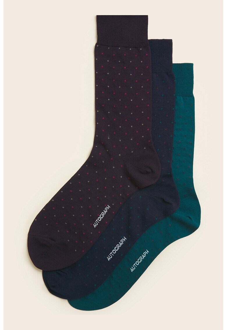 Marks & Spencer Дълги чорапи на точки - 3 чифта - Pepit.bg