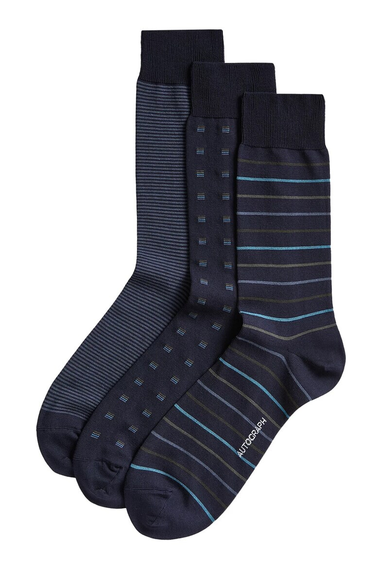 Marks  Spencer Дълги чорапи с шарка - 3 чифта - Pepit.bg