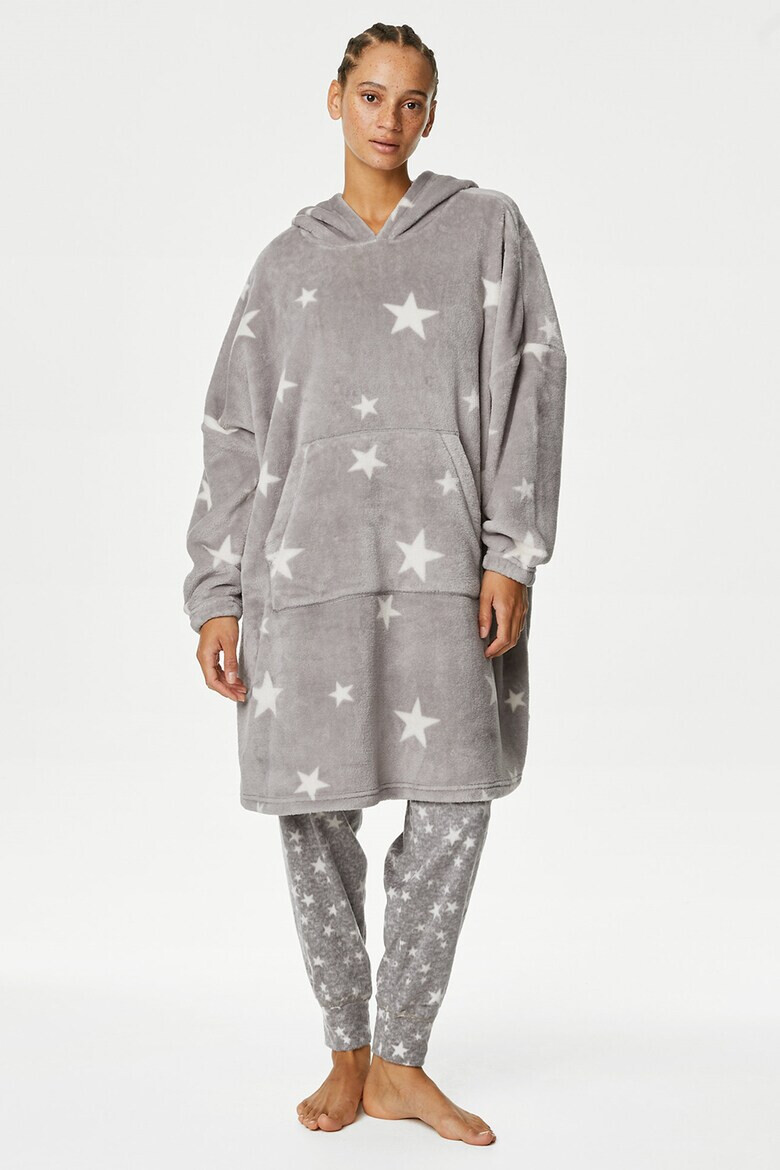 Marks  Spencer Дълго домашно худи с шарки - Pepit.bg