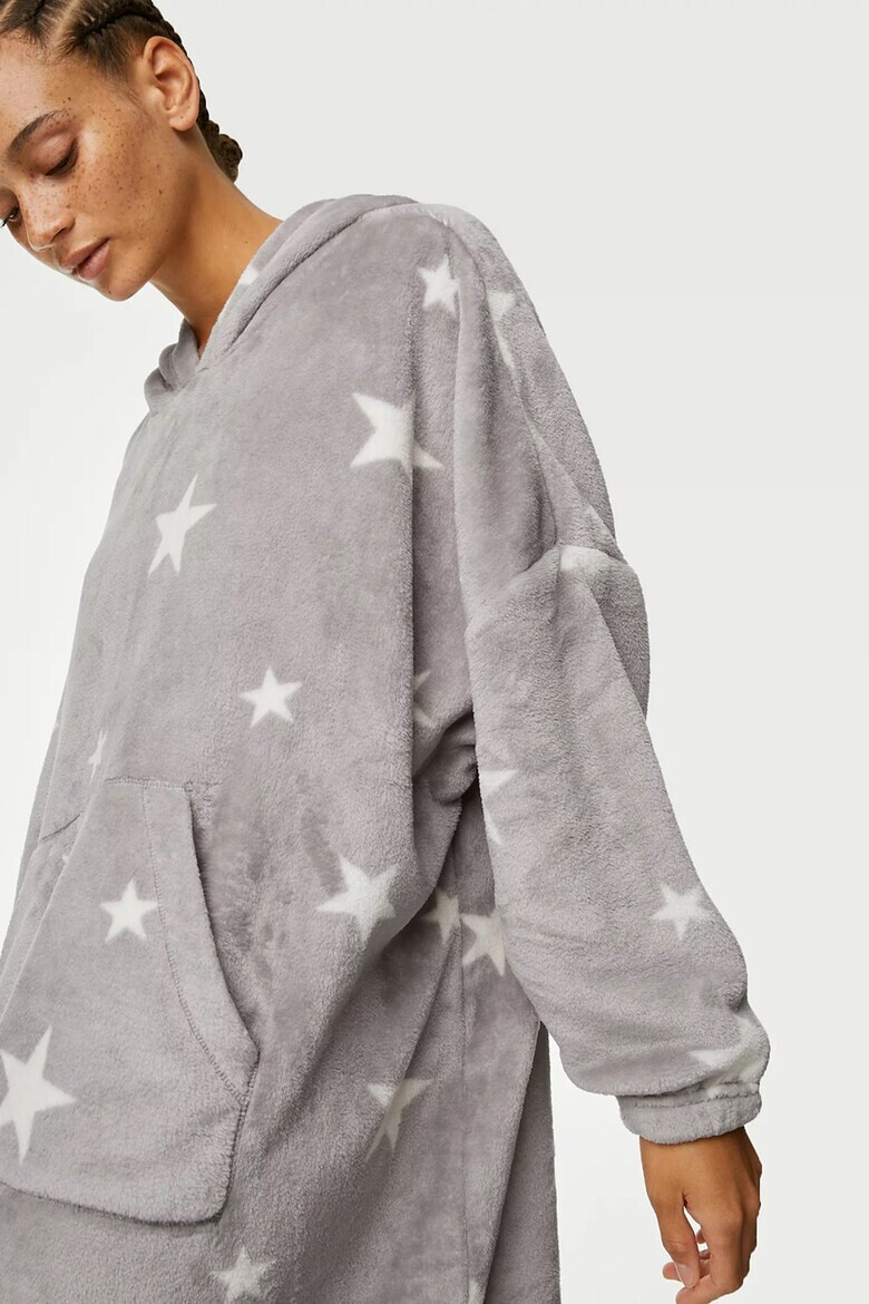 Marks  Spencer Дълго домашно худи с шарки - Pepit.bg