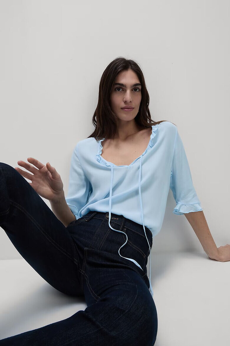Marks  Spencer Ефирна блуза с набирания - Pepit.bg