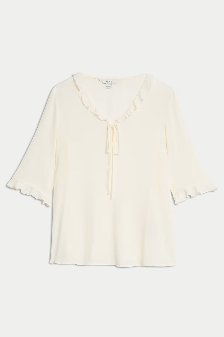Marks  Spencer Ефирна блуза с набирания - Pepit.bg