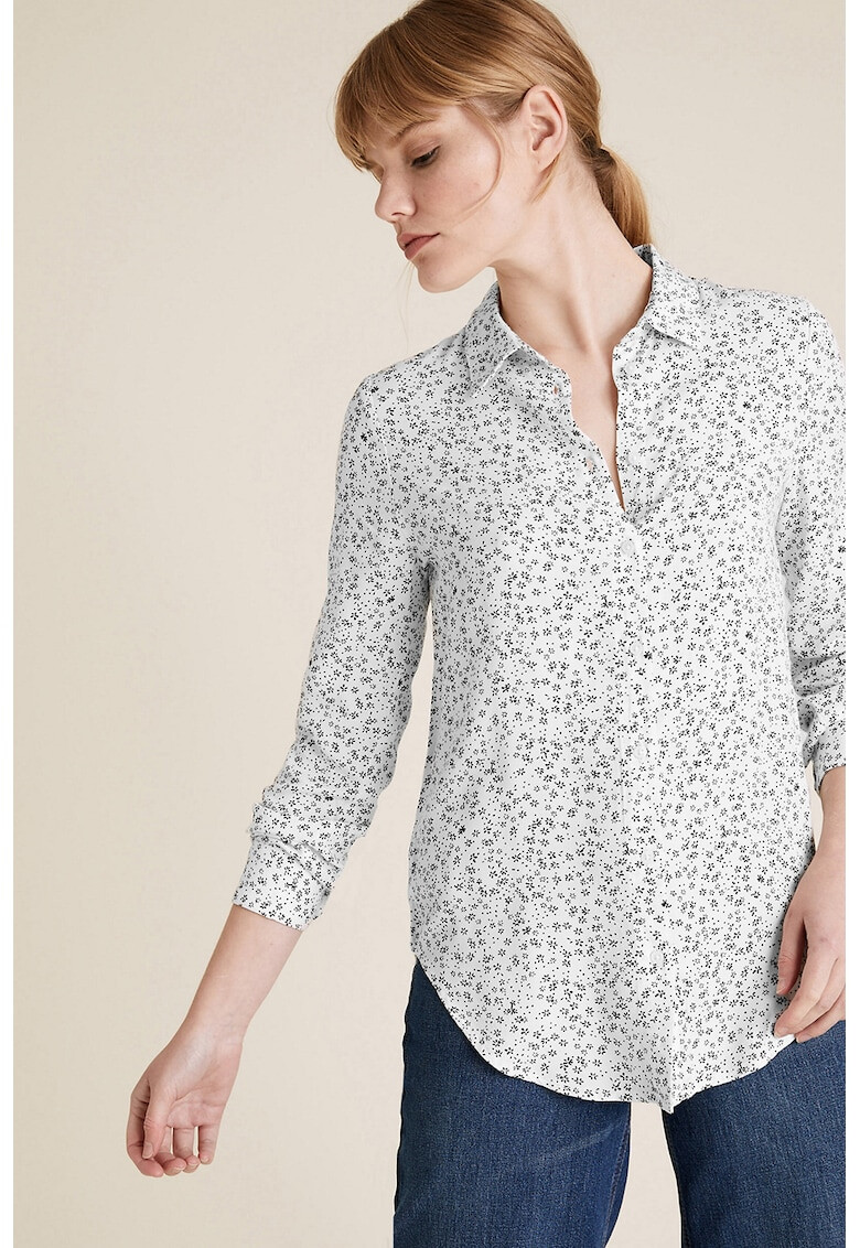 Marks & Spencer Флорална риза с яка - Pepit.bg