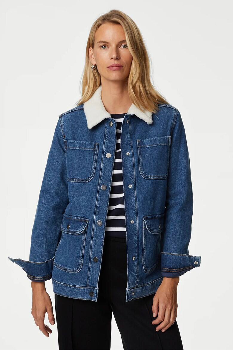 Marks  Spencer Яке с лиосел и еко кожа - Pepit.bg