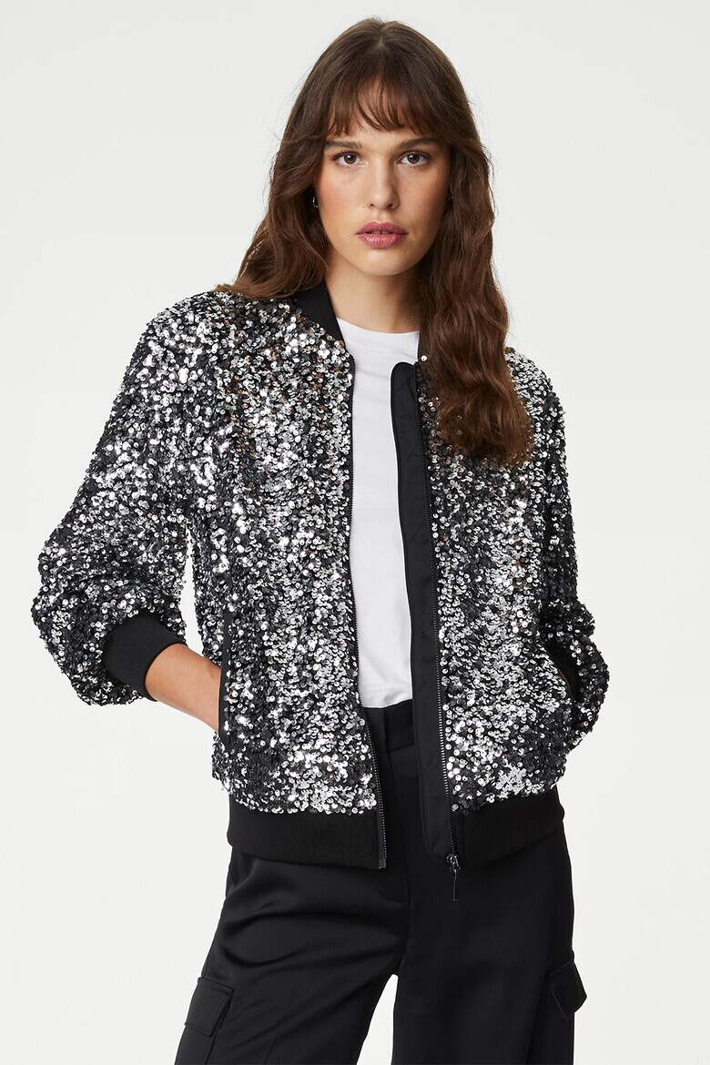 Marks  Spencer Яке с цип и пайети - Pepit.bg