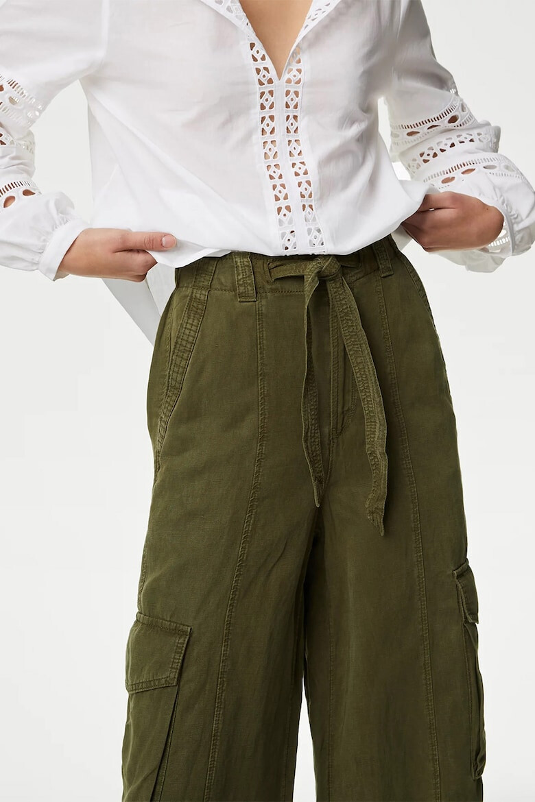 Marks  Spencer Карго панталон с лиосел и лен - Pepit.bg