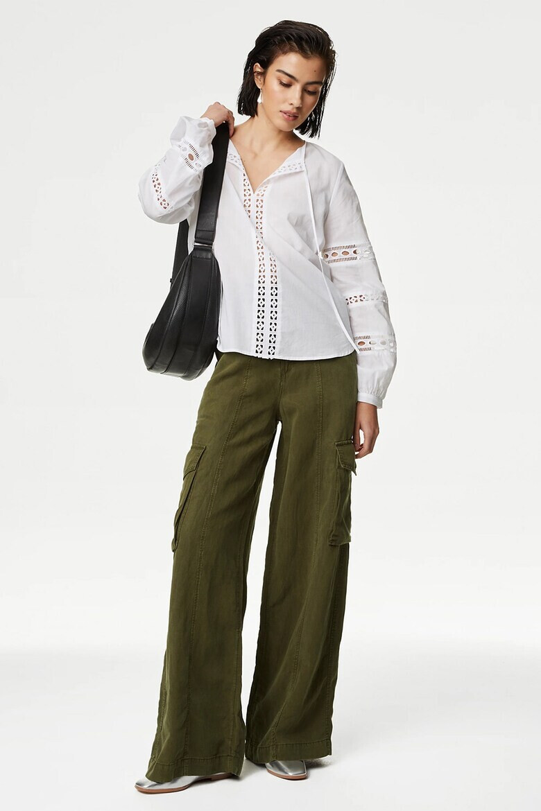 Marks  Spencer Карго панталон с лиосел и лен - Pepit.bg