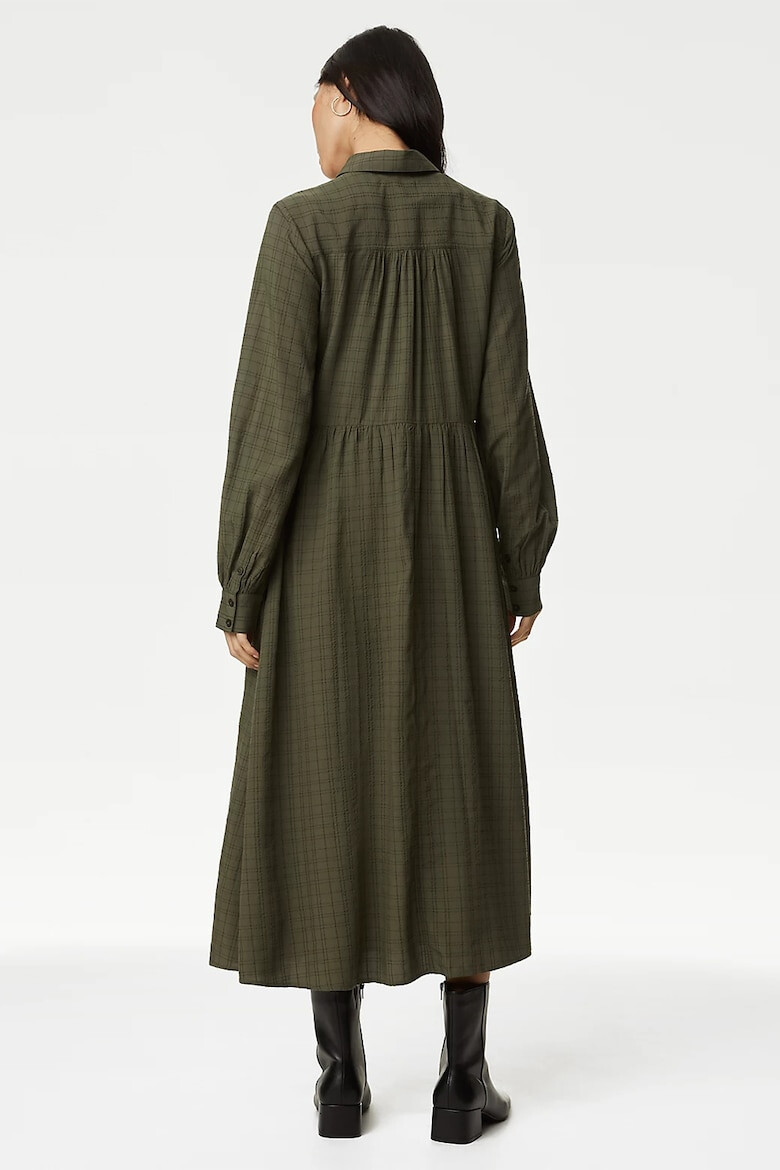 Marks  Spencer Карирана дълга рокля - Pepit.bg