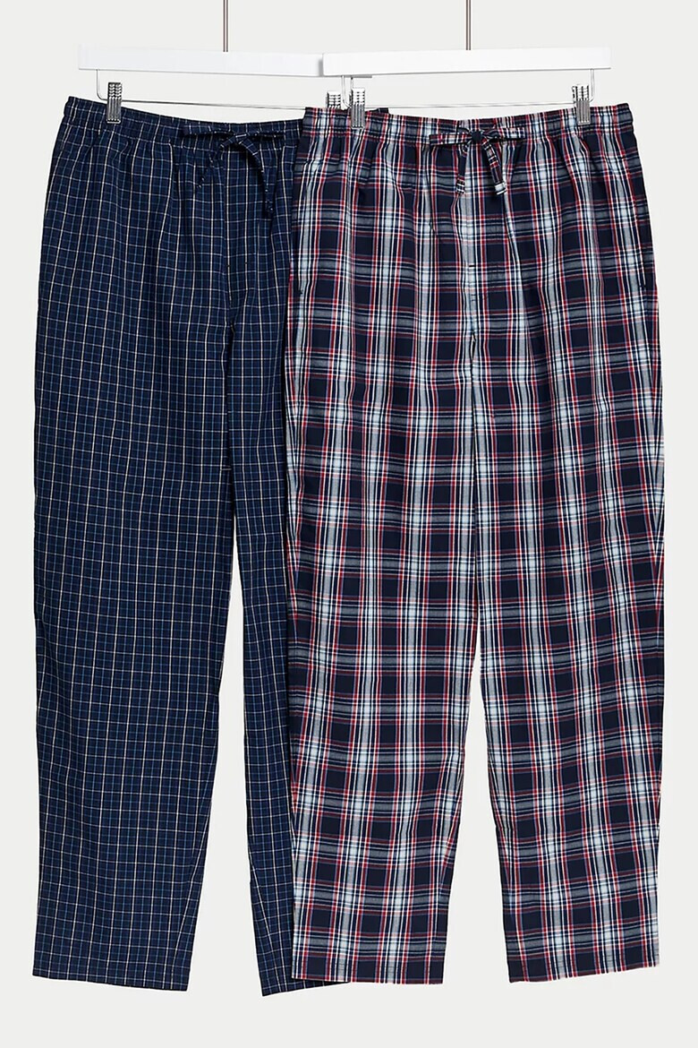 Marks  Spencer Карирана долна пижама - 2 чифта - Pepit.bg